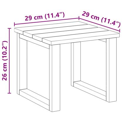 Таблица за шезлонг 3 pcs Кафяво 50.5 x 50 x 46 см