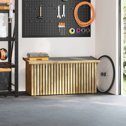 Кутия за съхранение в градината Кафяво 119 x 44 x 58.5 см