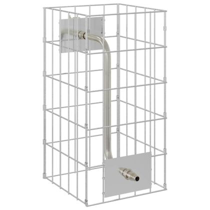 Габиони стълб Сребрист 25 x 25 x 50 cm Неръждаема стомана