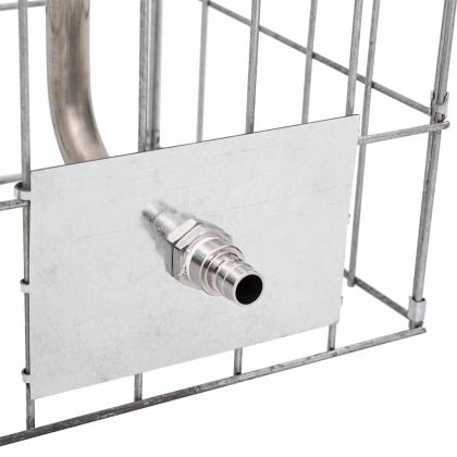 Габиони стълб Сребрист 25 x 25 x 100 cm Неръждаема стомана