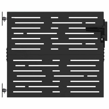 Градинска врата Черно 85 x 100 cm Прахово покритие стомана