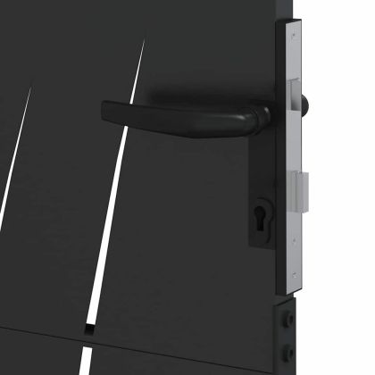 Градинска врата Черно 100 x 150 cm Прахово покритие стомана