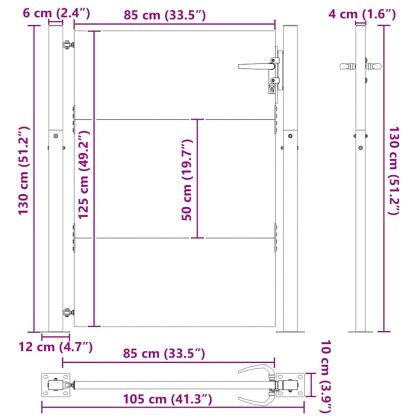 Градинска врата 100 x 125 cm