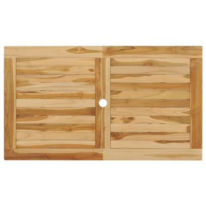 Градински трапезен комплект, 5 части, тиково дърво масив