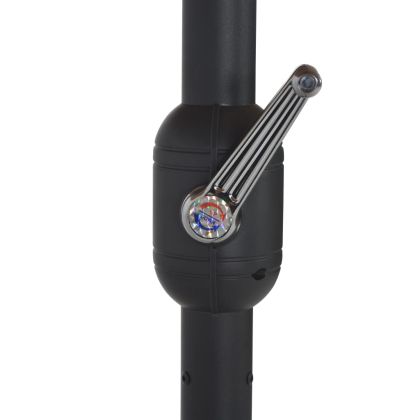 Градински чадър с алуминиев прът, 460x270 см, зелен