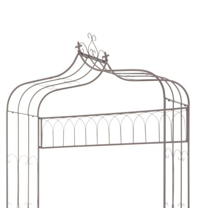 Градинска пейка, 122 см, желязо, антично кафяво