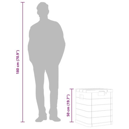 Градинска кутия за съхранение, 90 л, кафява