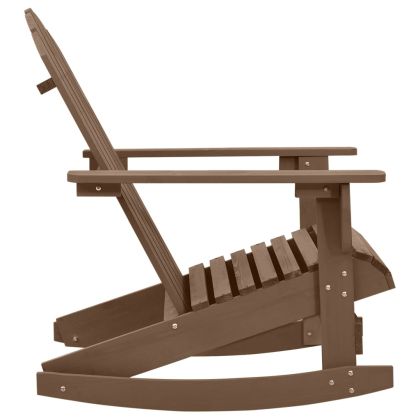 Градински люлеещ стол, дърво, кафяв