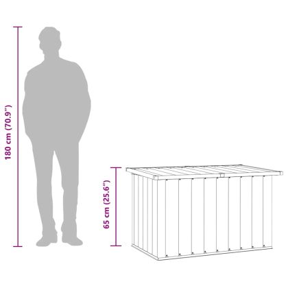 Градинска кутия за съхранение, зелена, 109x67x65 см