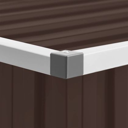 Градинска кутия за съхранение, кафява, 129x67x65 см