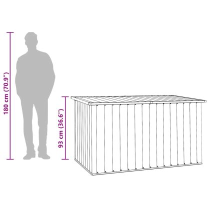 Градински сандък за съхранение, кафяв, 171x99x93 см