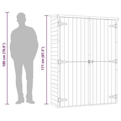 Градинска барака за инструменти, 163x50x171 см, импрегниран бор