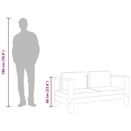 Градински диван с възглавници, 140 см, акация масив, кремавобял