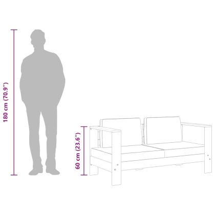 Градинска пейка с възглавници, 140 см, акация масив, сива