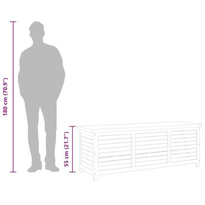 Градински сандък за съхранение, 150x50x55 см, евкалипт масив
