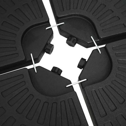 Ветрилообразни основи за чадър, 4 бр, черни