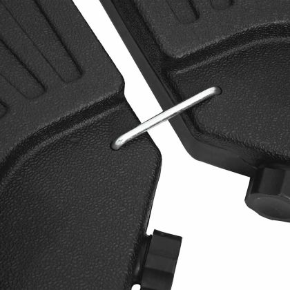 Ветрилообразни основи за чадър, 4 бр, черни