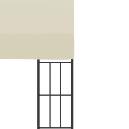 Шатра за стенен монтаж, 3x6 м, кремава, текстил