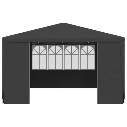 Професионална парти шатра със стени 4х4 м антрацит 90 г/м²