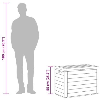 Градински сандък за съхранение, антрацит, 78x44x55 см