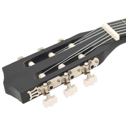 Класическа китара за начинаещи и деца, черна, 3/4, 36"