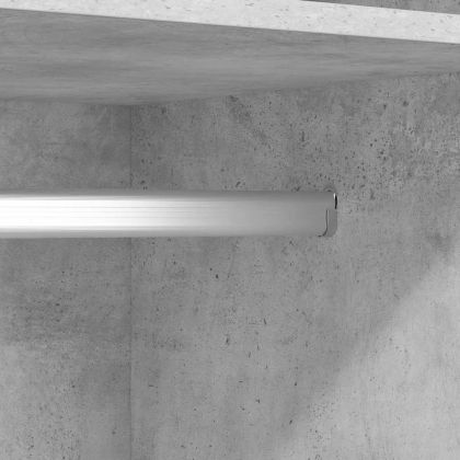 Гардероб, бетоново сив, 50x50x200 см, инженерно дърво