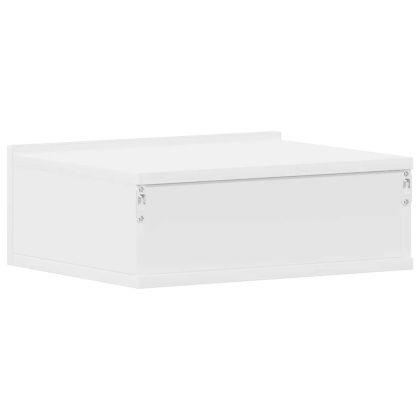 Нощно шкафче със стенен монтаж, бяло, 40x30x15 см