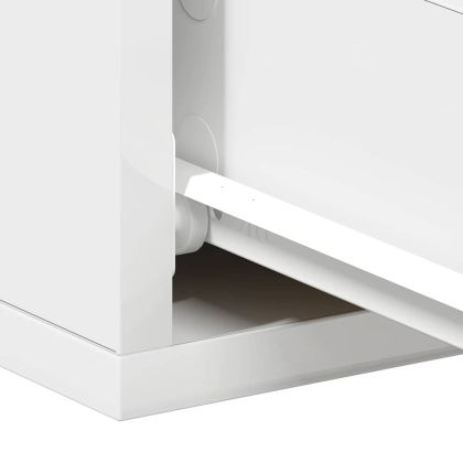 Нощни шкафчета за стена, 2 бр, бели, 40x30x15см инженерно дърво