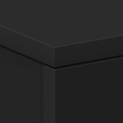 Нощно шкафче, черно, 38x35x56 см, инженерно дърво