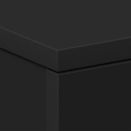 Нощни шкафчета, 2 бр, черни, 38x35x56 см, инженерно дърво