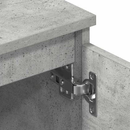 ТВ шкаф, бетонно сив, 140x40x35,5 см, инженерно дърво