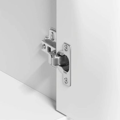 Бюфет, бял, 88x30x70 см, инженерно дърво