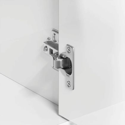 Бюфет, бял гланц, 88x30x70 см, инженерно дърво