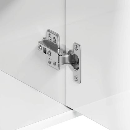 Бюфет, бял гланц, 88x30x70 см, инженерно дърво