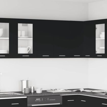 Висящ шкаф "Lyon", черен, 60x31x60 см, инженерно дърво