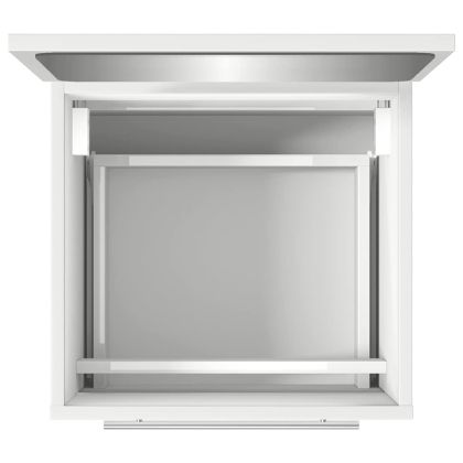 Шкаф за баня с огледало, бял, 41x38,5x48 см