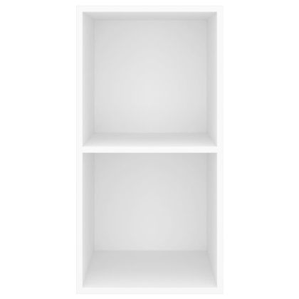 ТВ шкаф за стенен монтаж, бял, 37x37x72 см, инженерно дърво