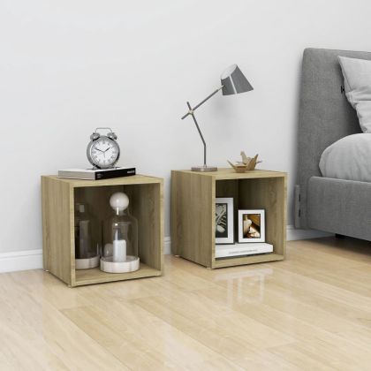 ТВ шкаф, дъб сонома, 37x35x37 см, инженерно дърво