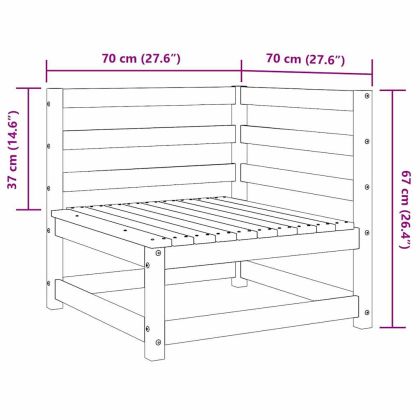 Градински ъглови дивани, 2 бр, сиви, бор масив