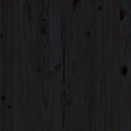 Градински средни дивани от палети, 3 бр, черни, бор масив