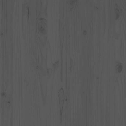 Градински лаундж комплект, 3 части, сив, бор масив