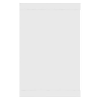 Стенни кубични рафтове, 6 бр, бели, 60x15x23см, инженерно дърво