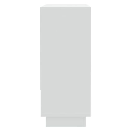 Сайдборд, бял, 97x31x75 см, инженерно дърво