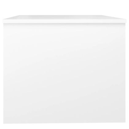 Маса за кафе, бяла, 80x50x42,5 см, инженерно дърво