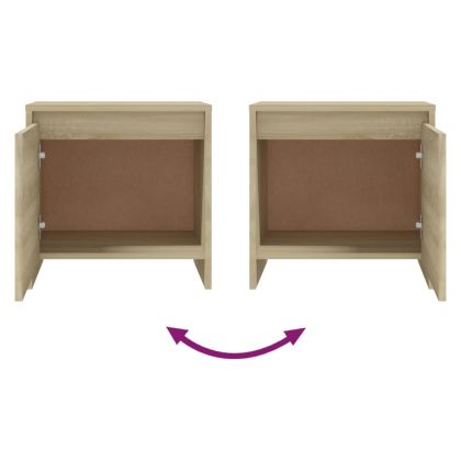 Нощно шкафче, дъб сонома, 45x34x44,5 см, инженерно дърво