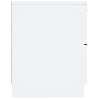 Нощни шкафчета, 2 бр, бели, инженерно дърво