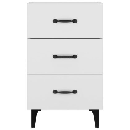 Нощно шкафче, черно, 40x40x66 см, инженерно дърво