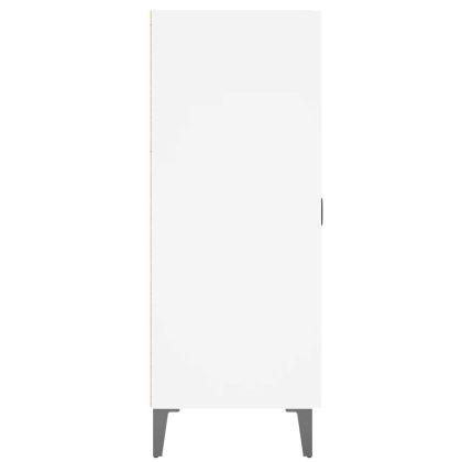 Сайдборд, бял, 69,5x34x90 см, инженерно дърво