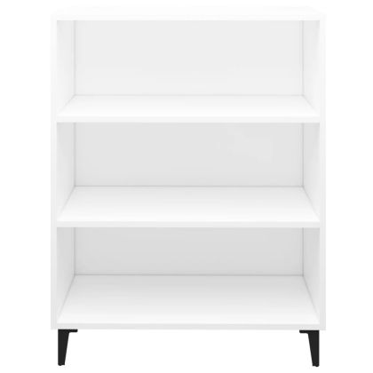 Сайдборд, бял, 69,5x32,5x90 см, инженерно дърво