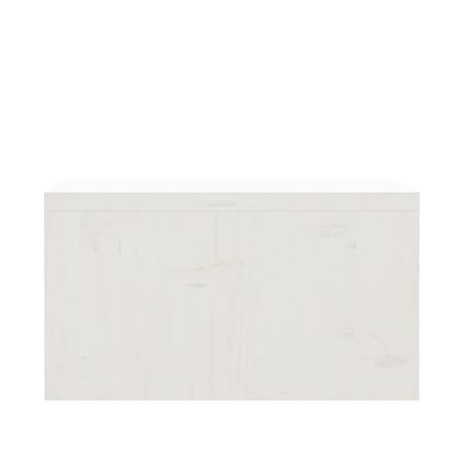 Поставка за монитор, бяла, 50x27x15 см, бор масив